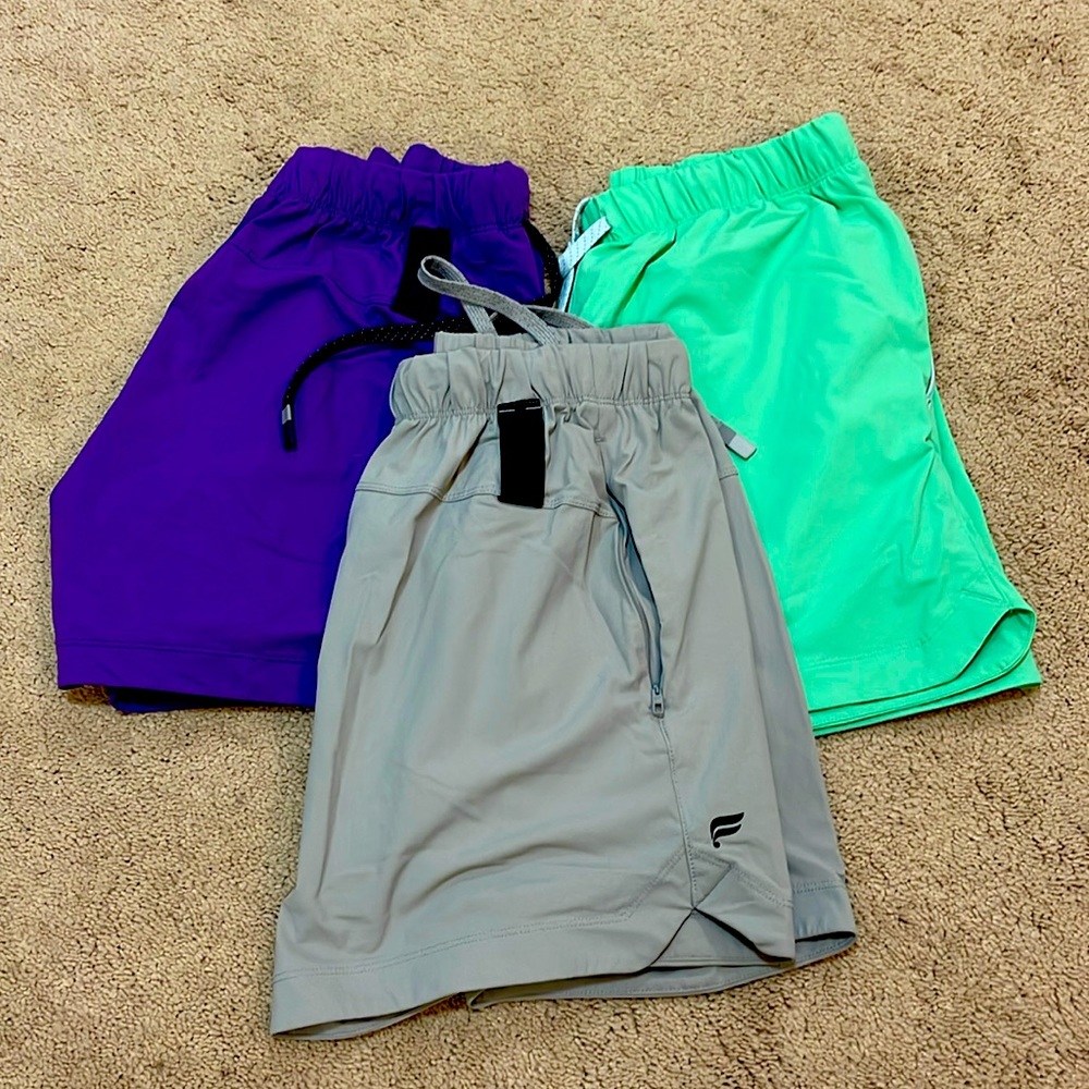 Lot of 3 Men’s Fabletics The One 5” unlined shorts XS